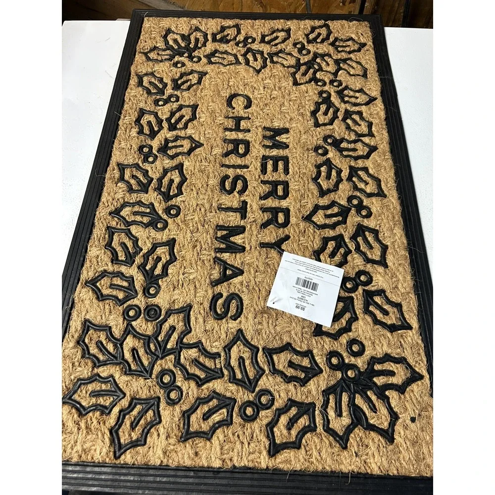 Merry Christmas Door Mat 18x30 New W/Tags Hobby Lobby